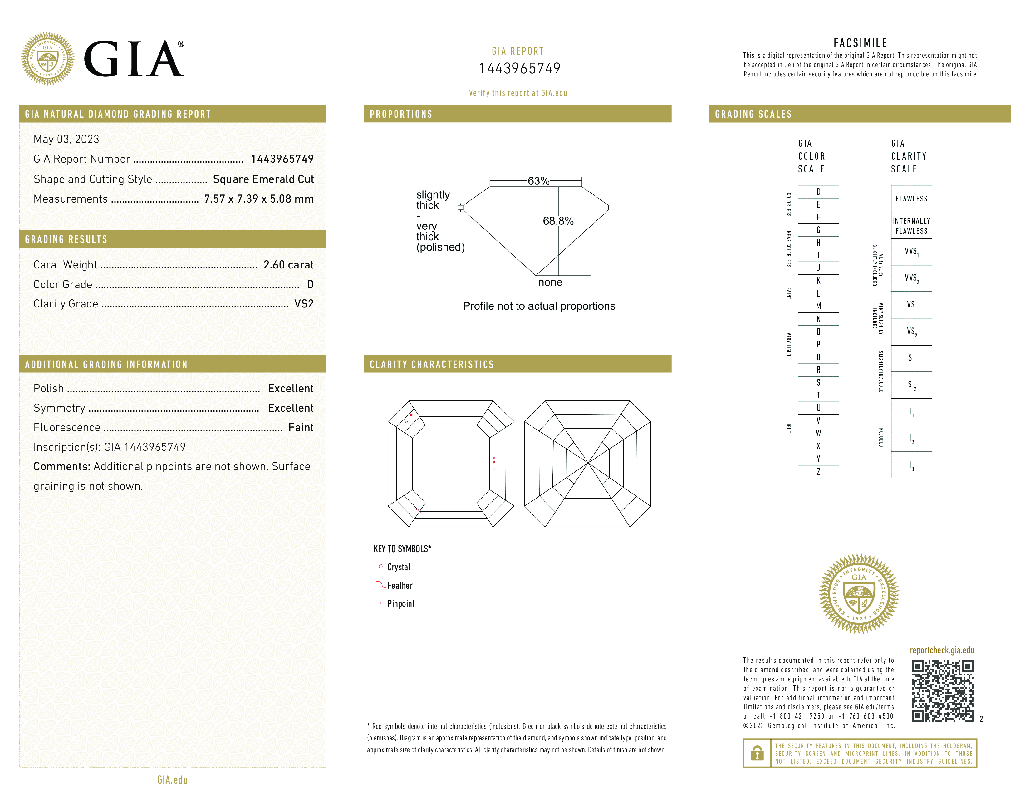 Diamond Certificate