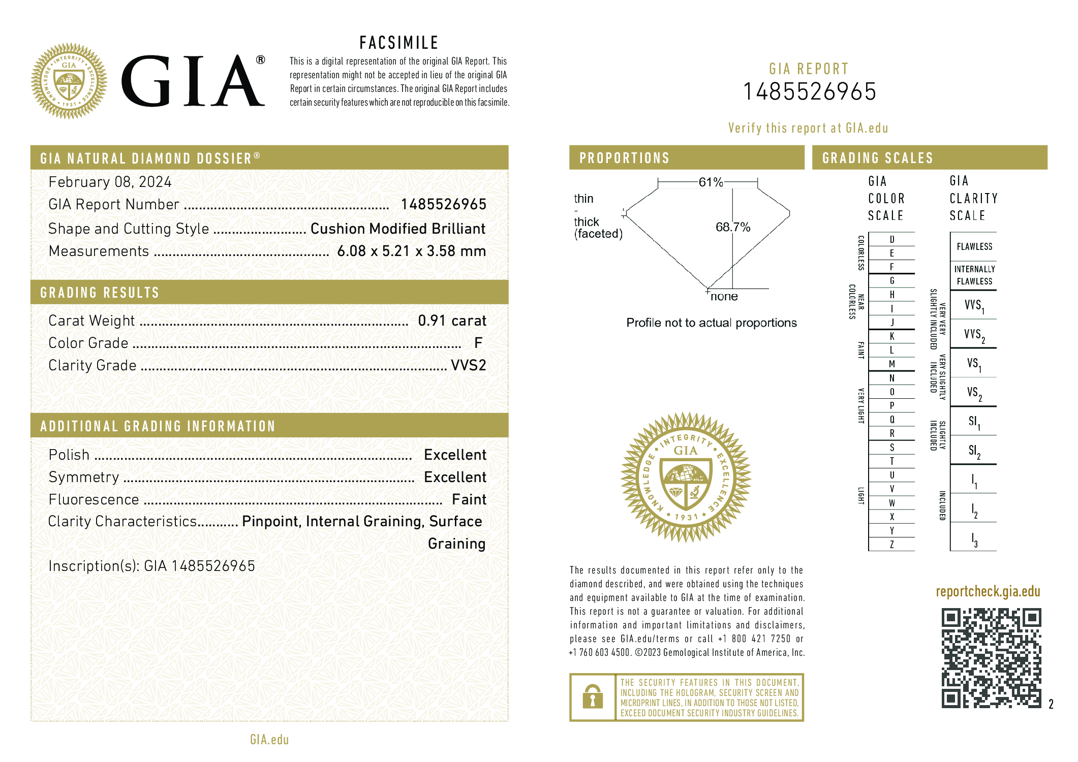 Diamond Certificate