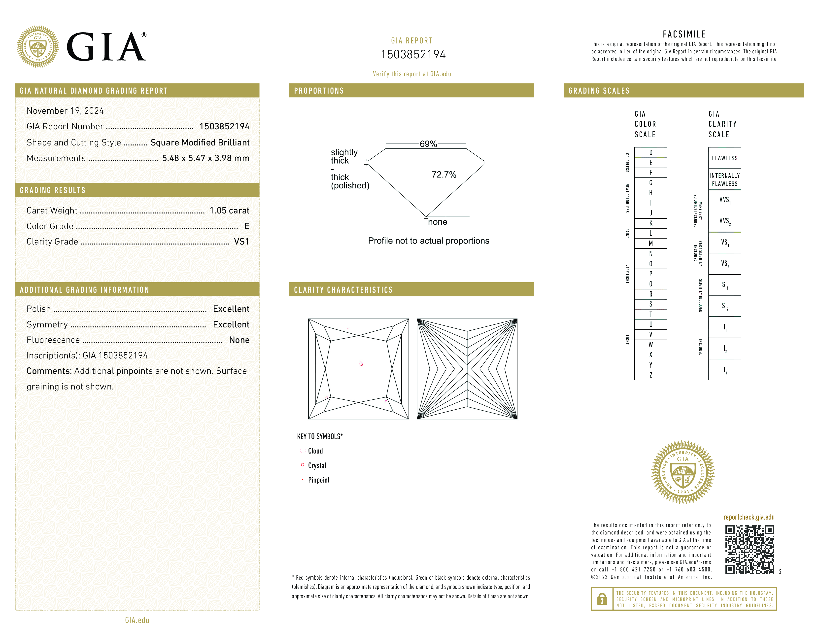 Diamond Certificate