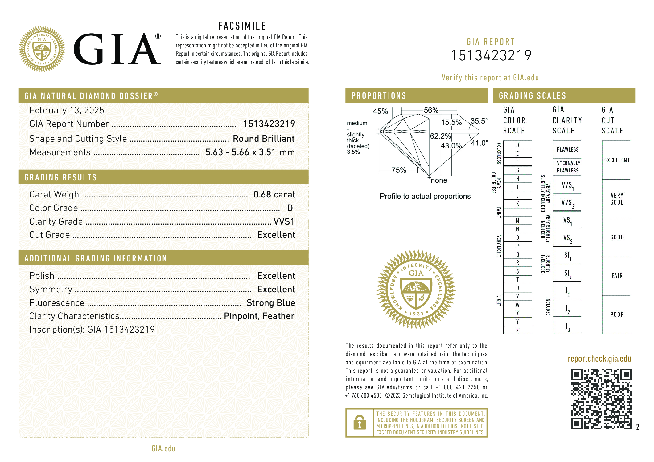 Diamond Certificate