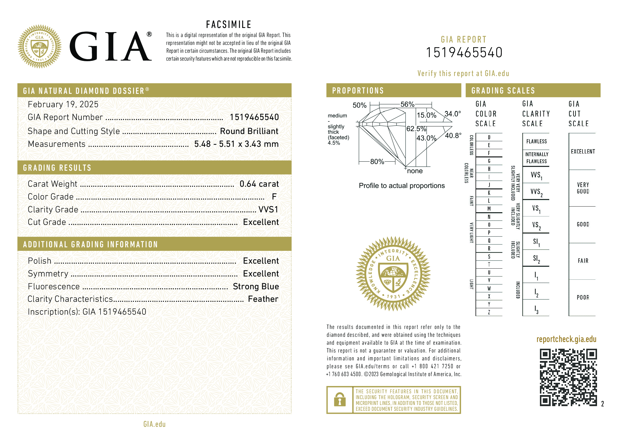 Diamond Certificate