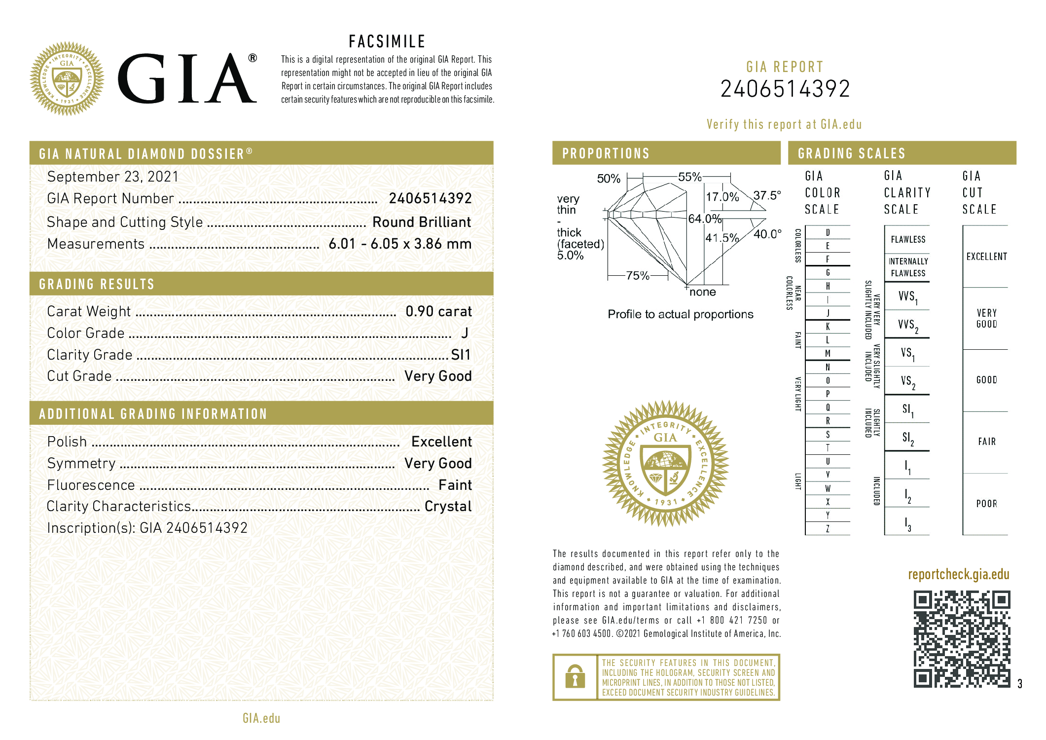 Diamond Certificate