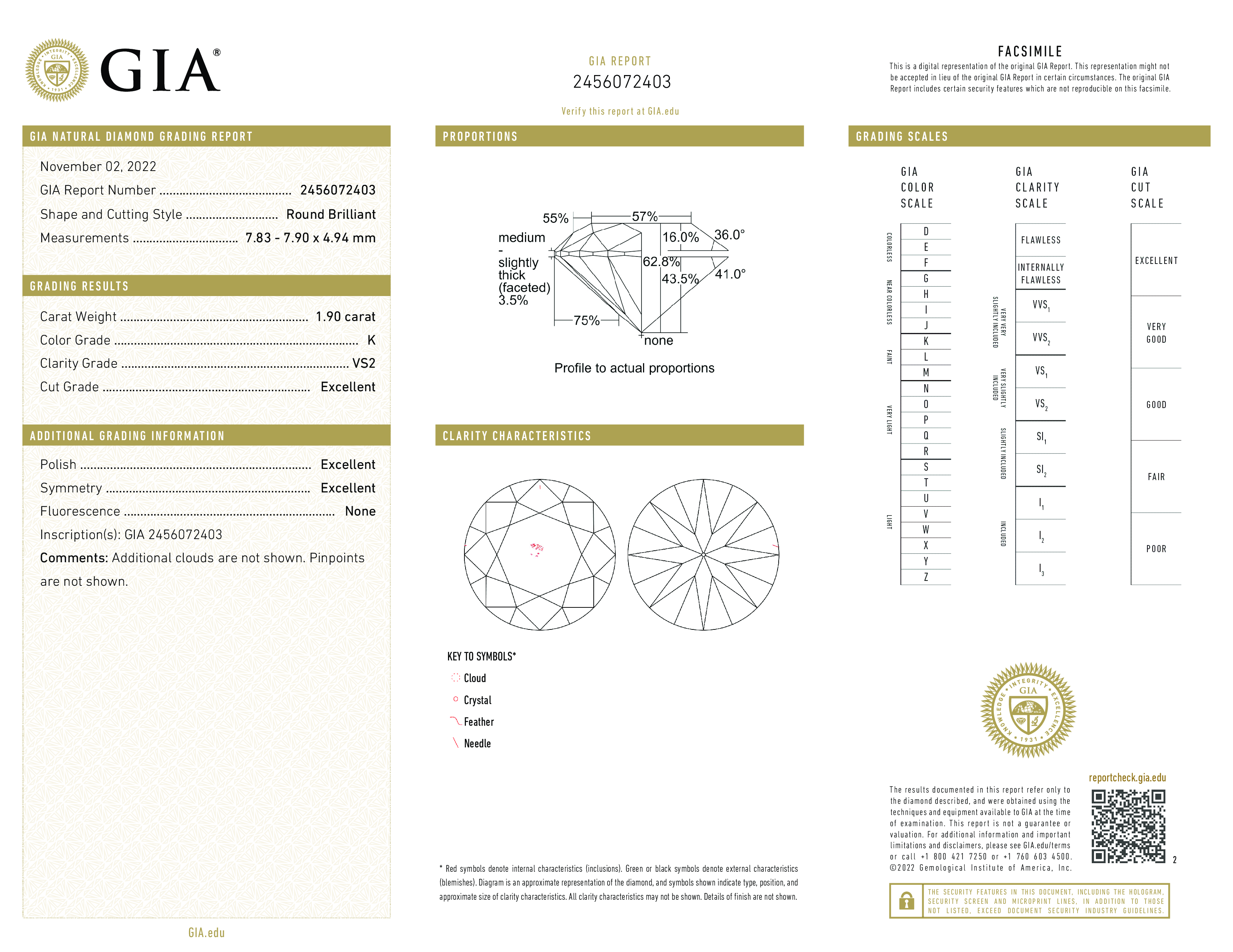 Diamond Certificate