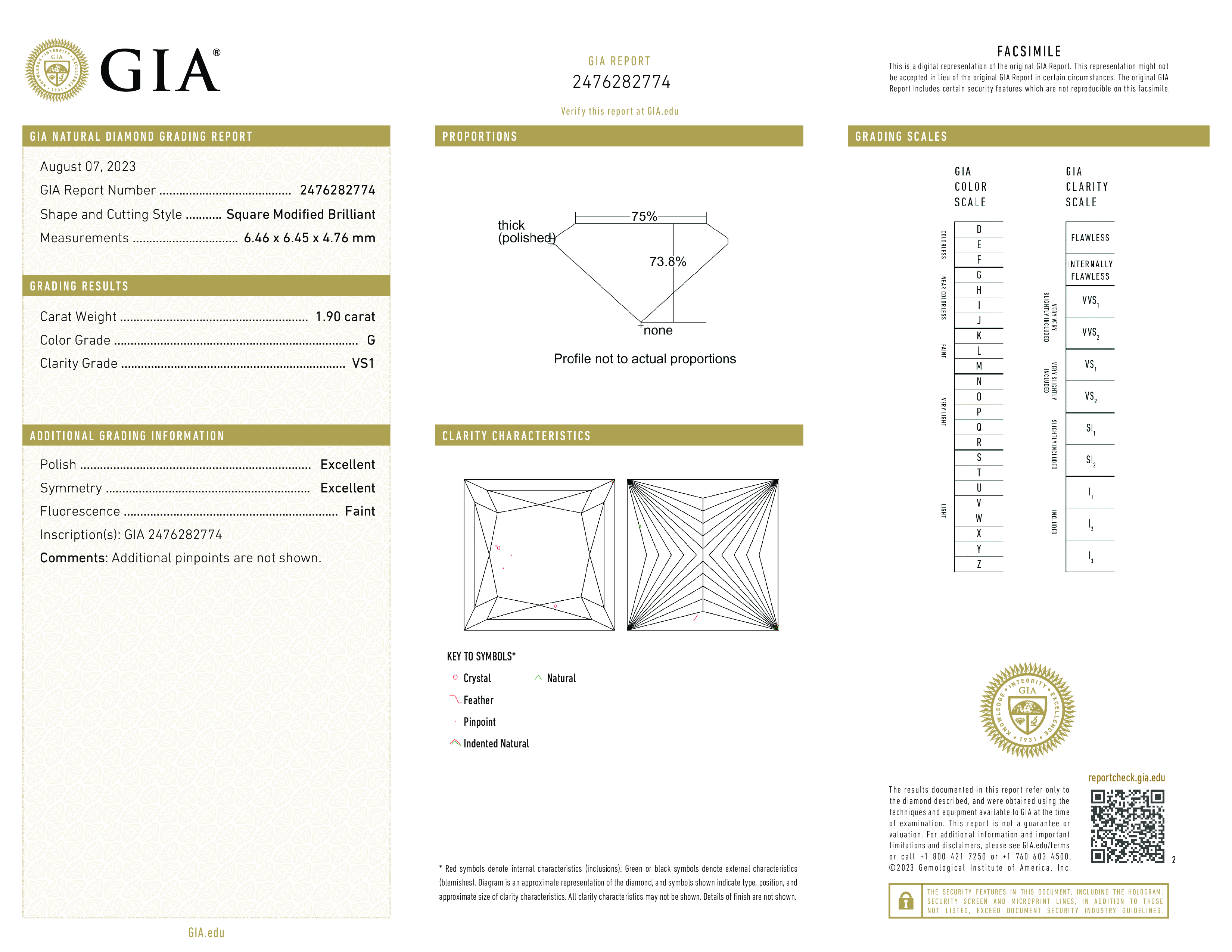 Diamond Certificate