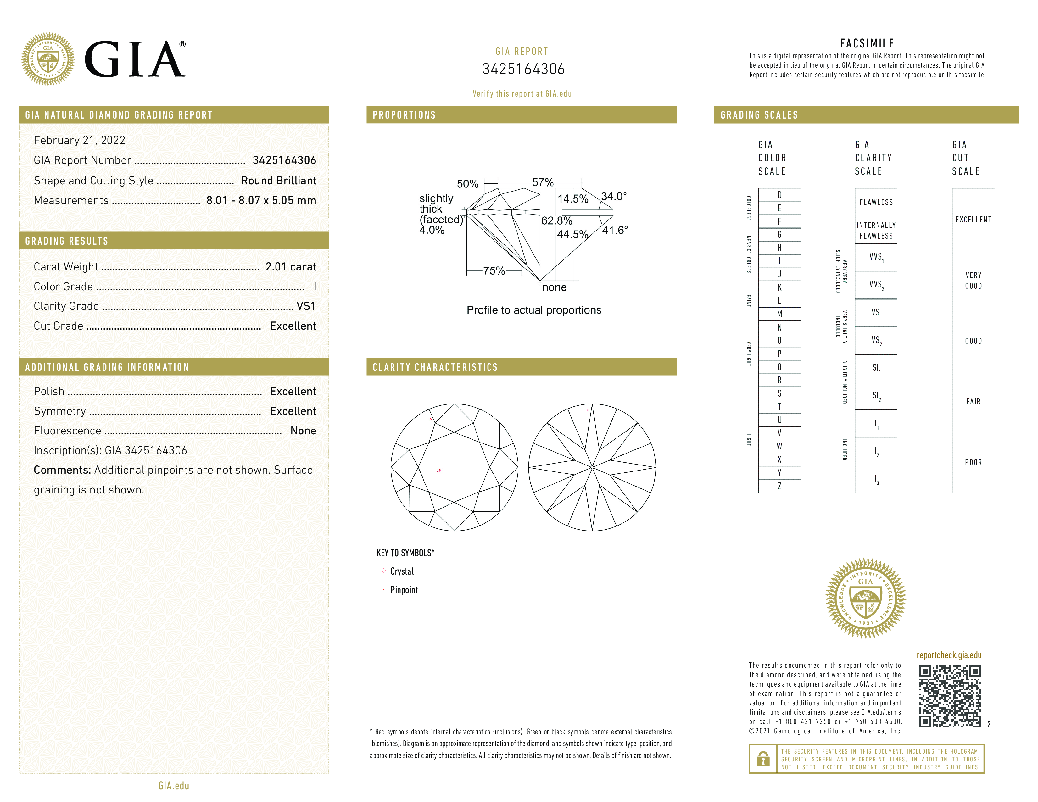 Diamond Certificate