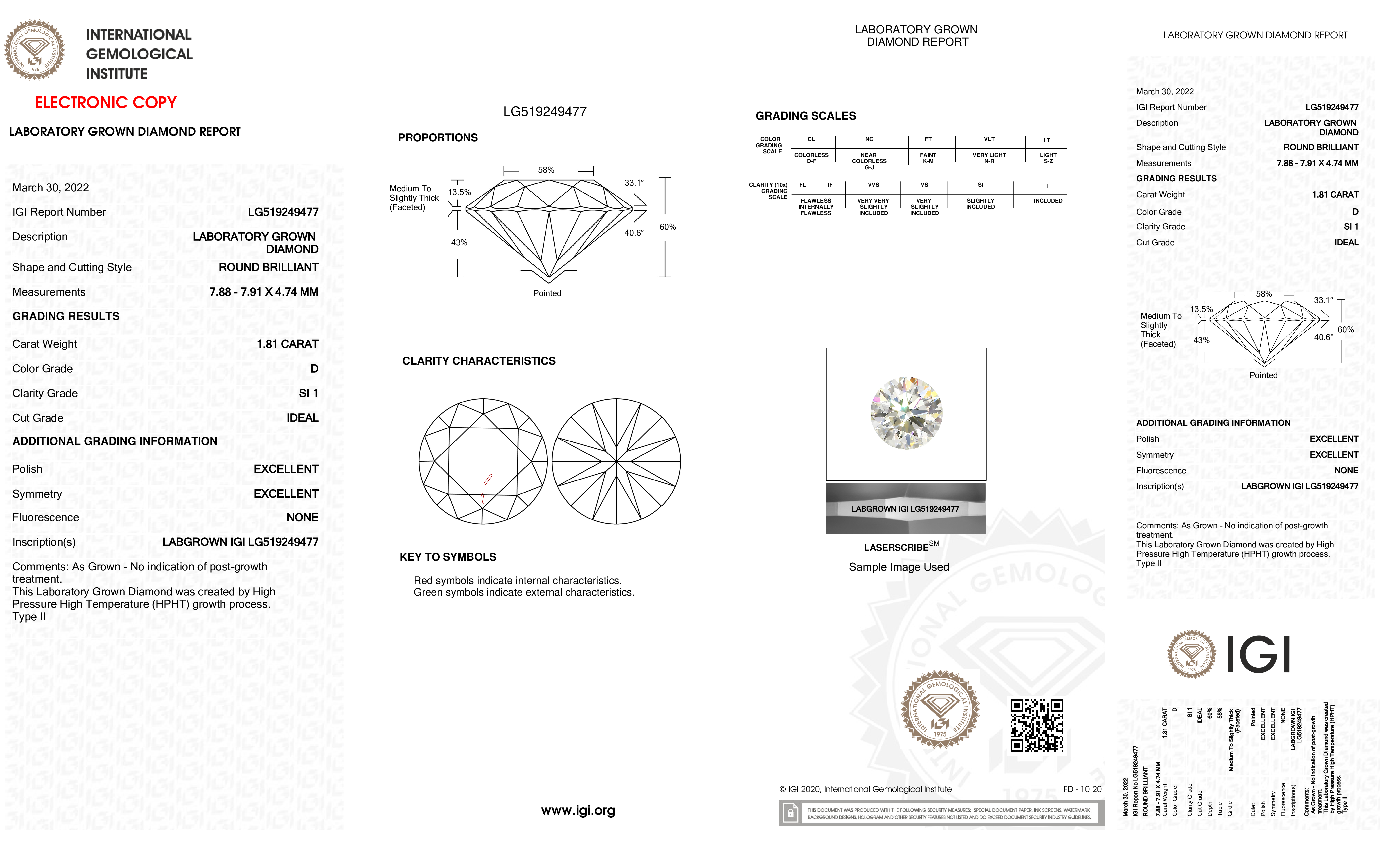 Diamond Certificate