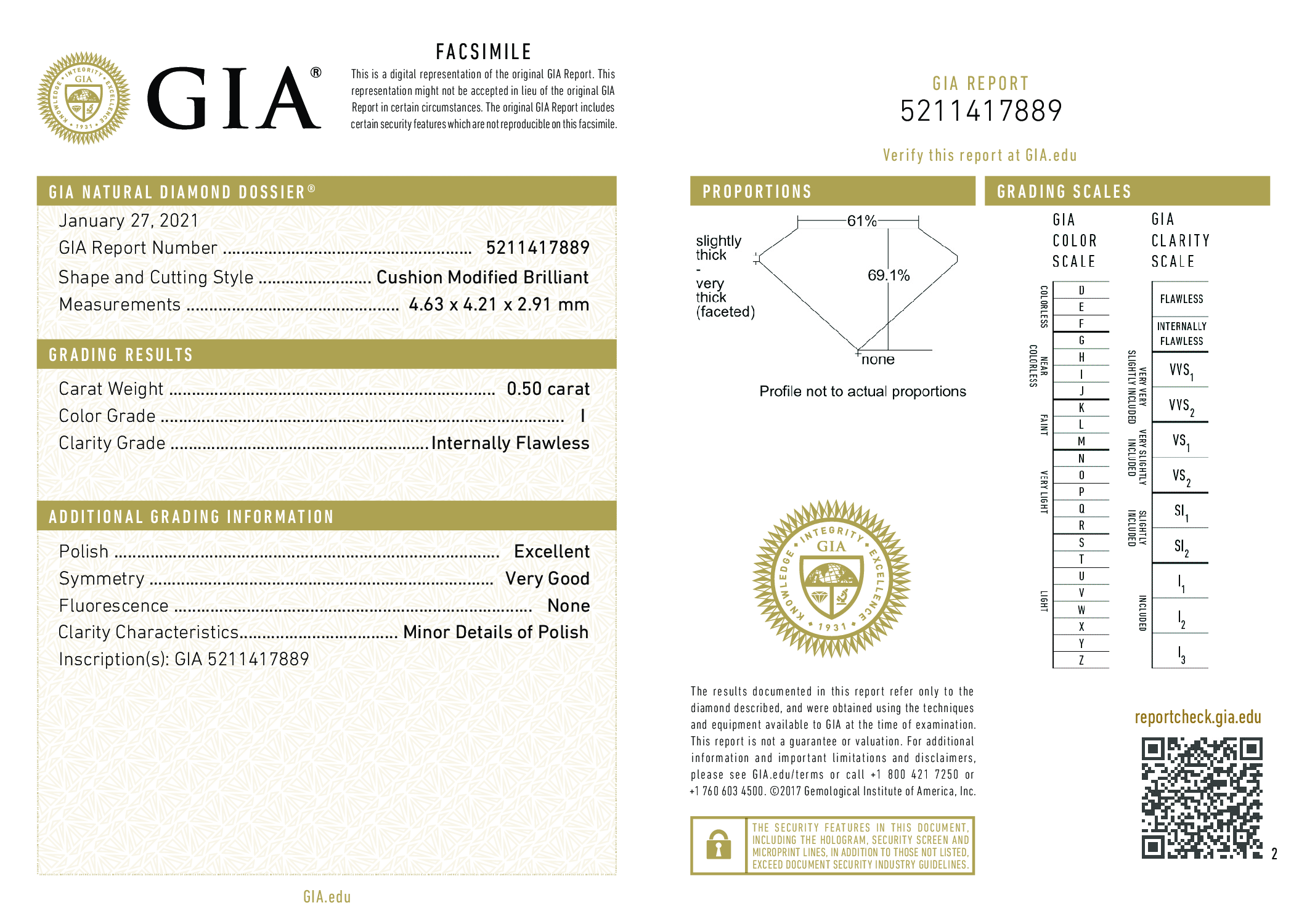 Diamond Certificate