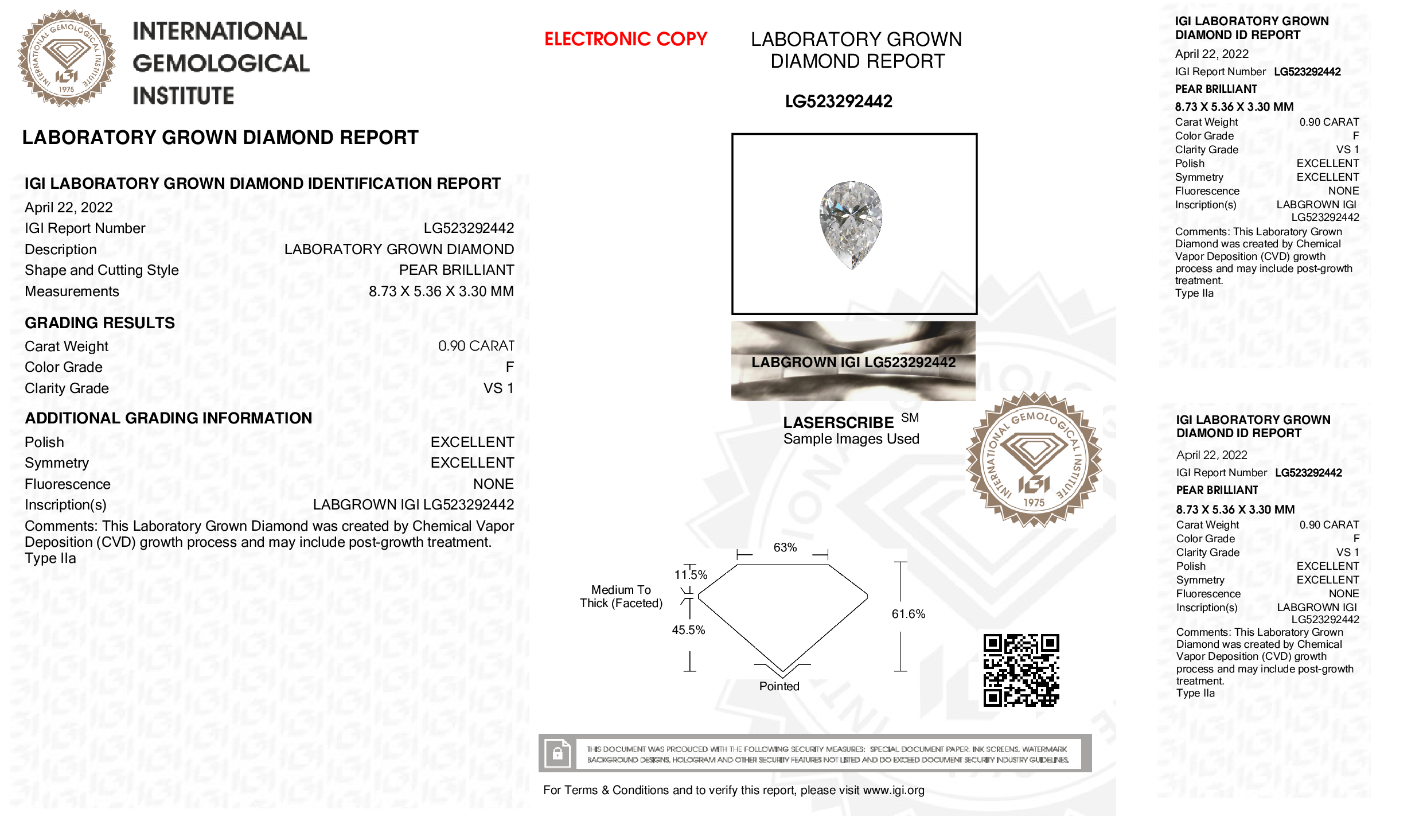 Diamond Certificate