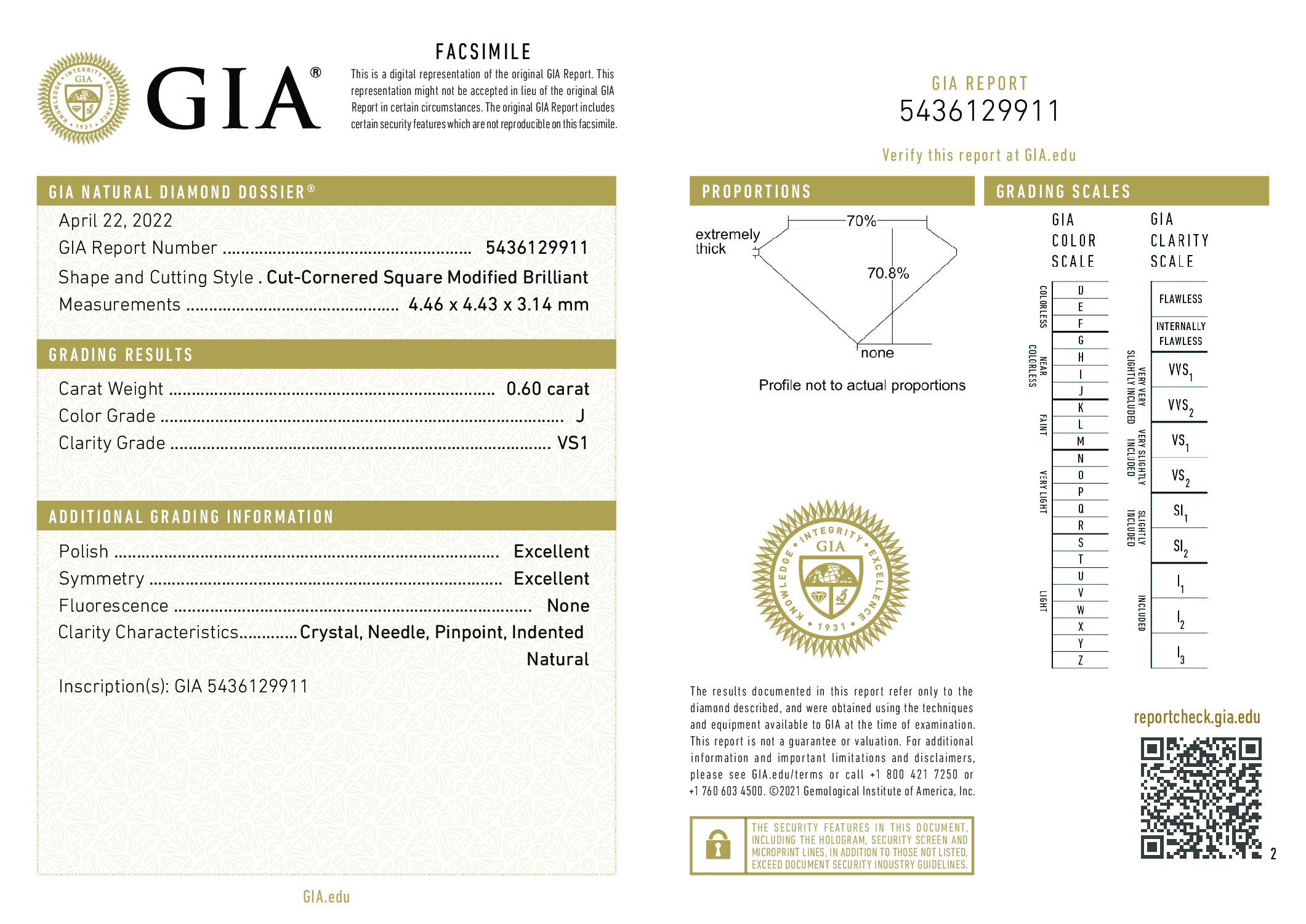 Diamond Certificate