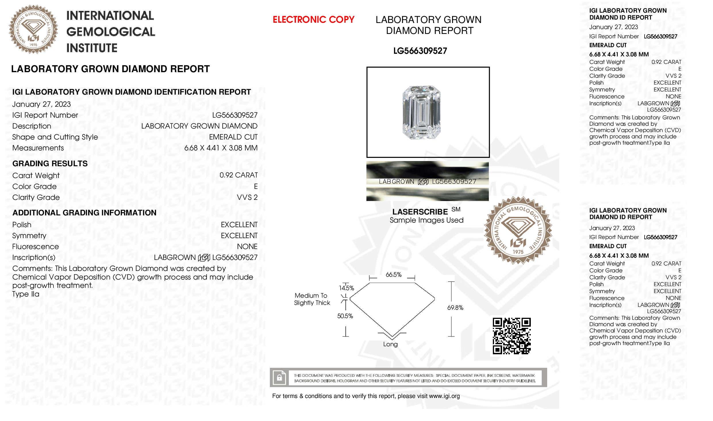 Diamond Certificate
