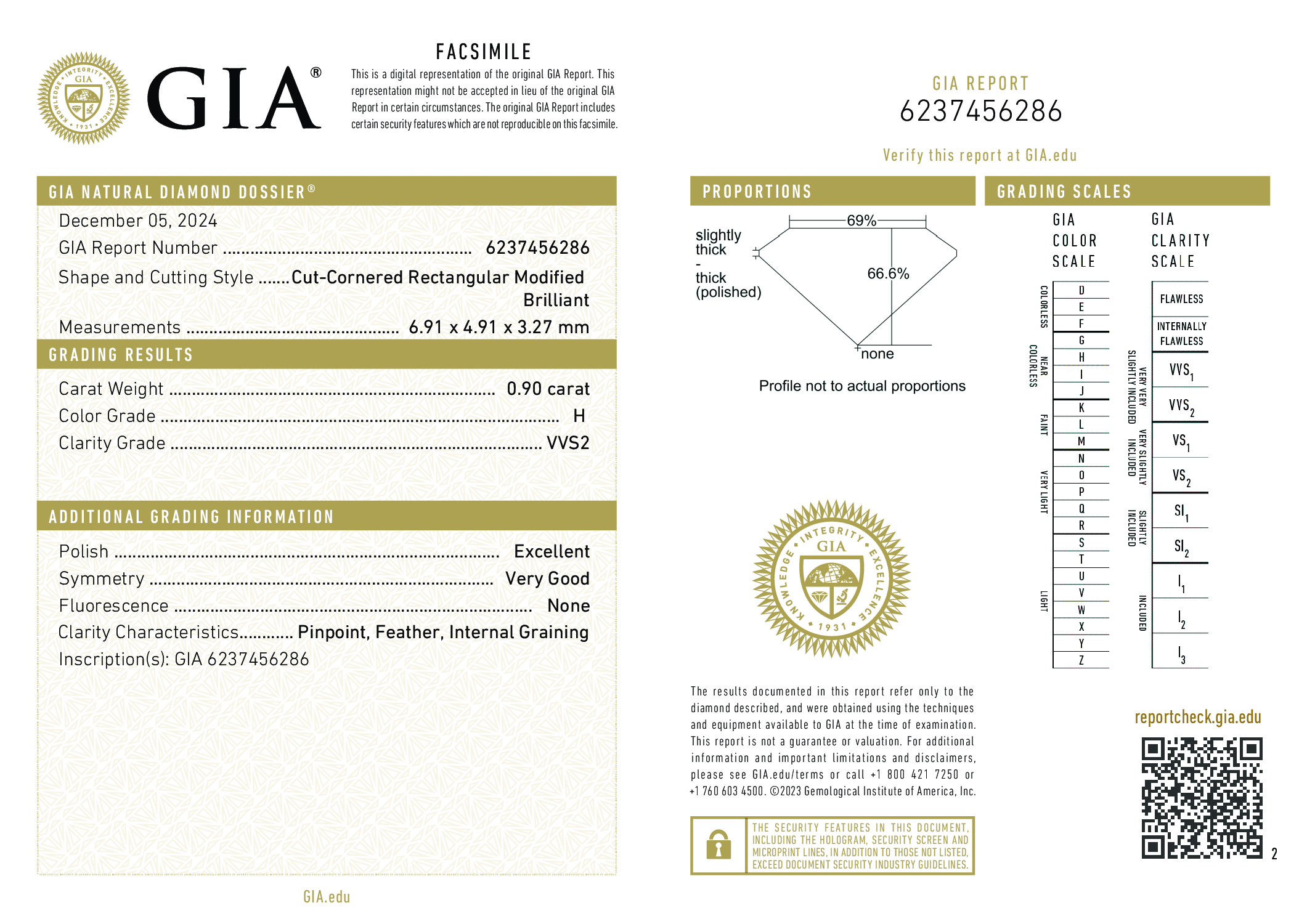 Diamond Certificate