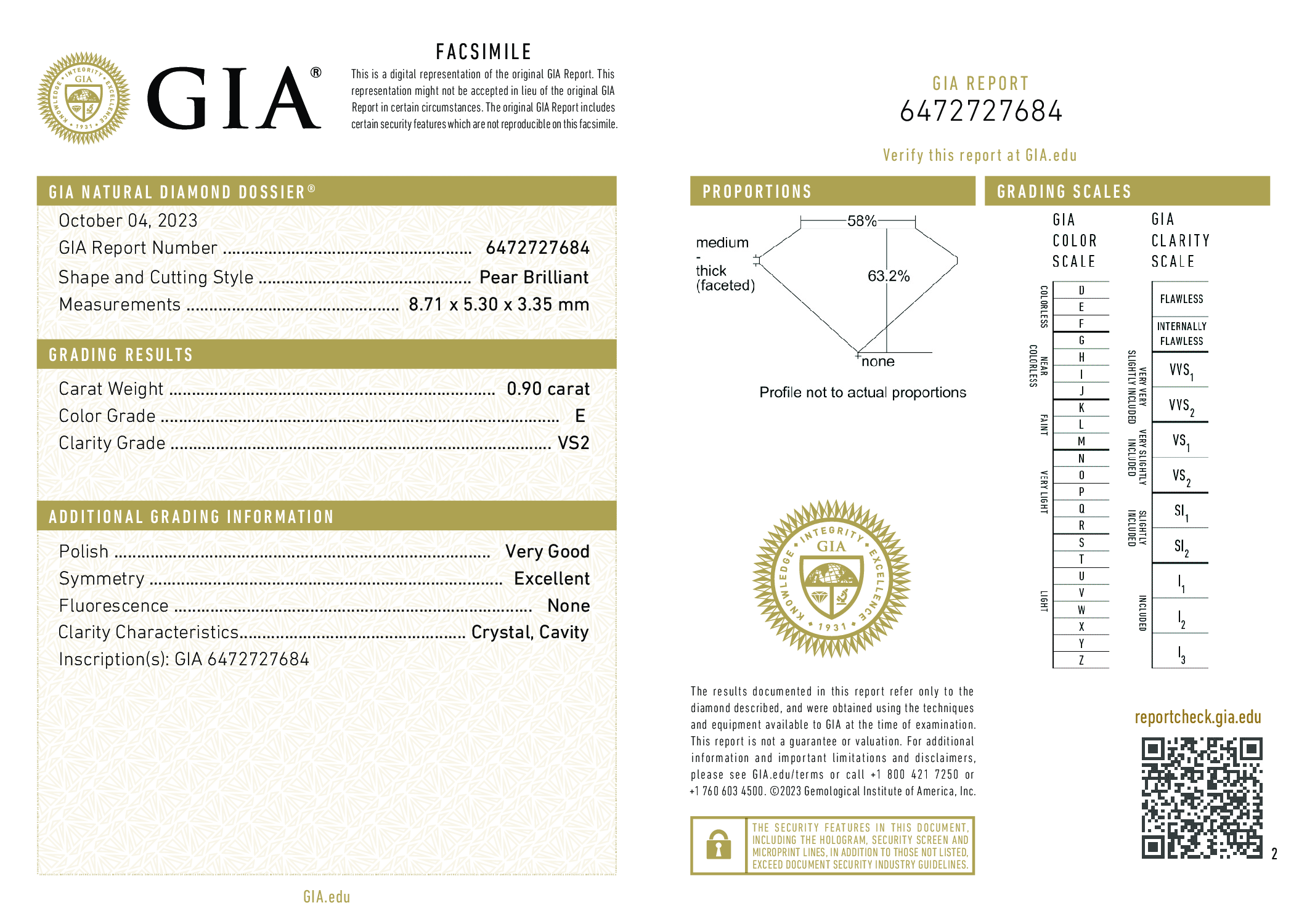 Diamond Certificate