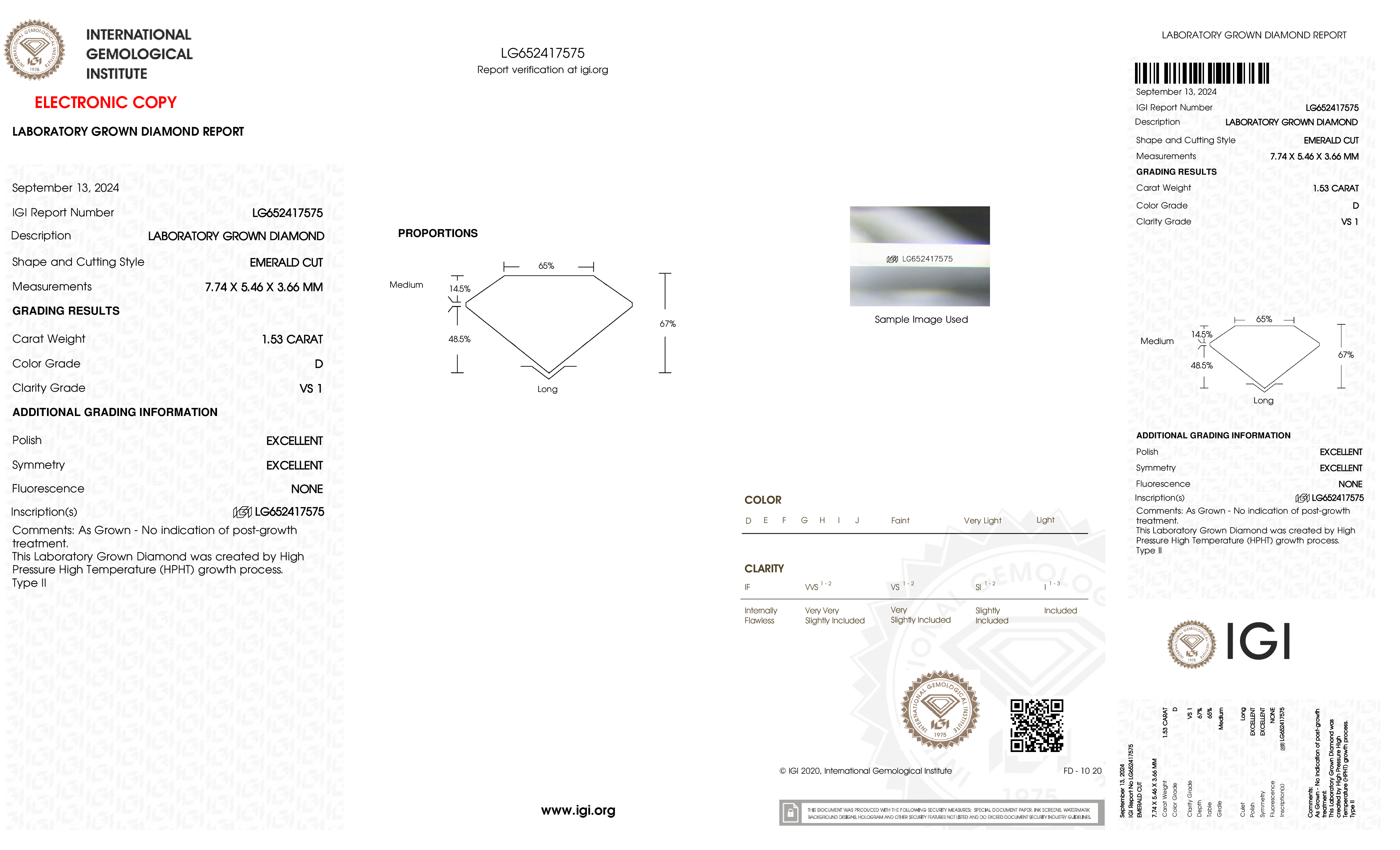 Diamond Certificate