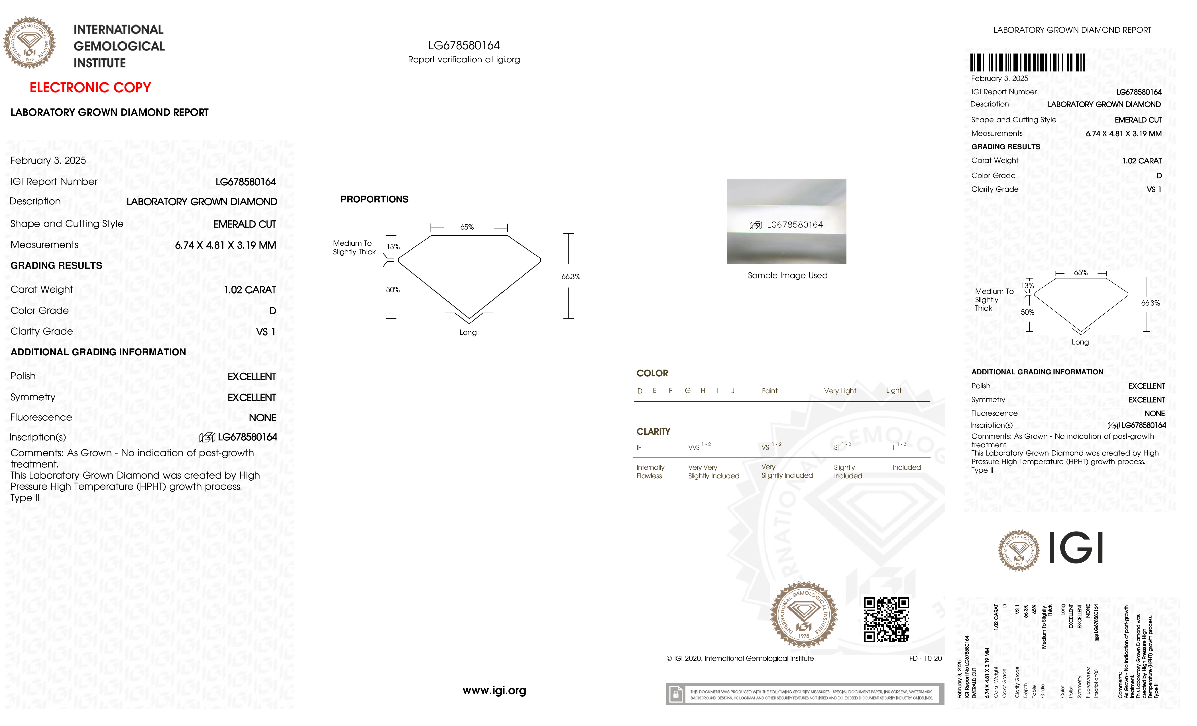 Diamond Certificate