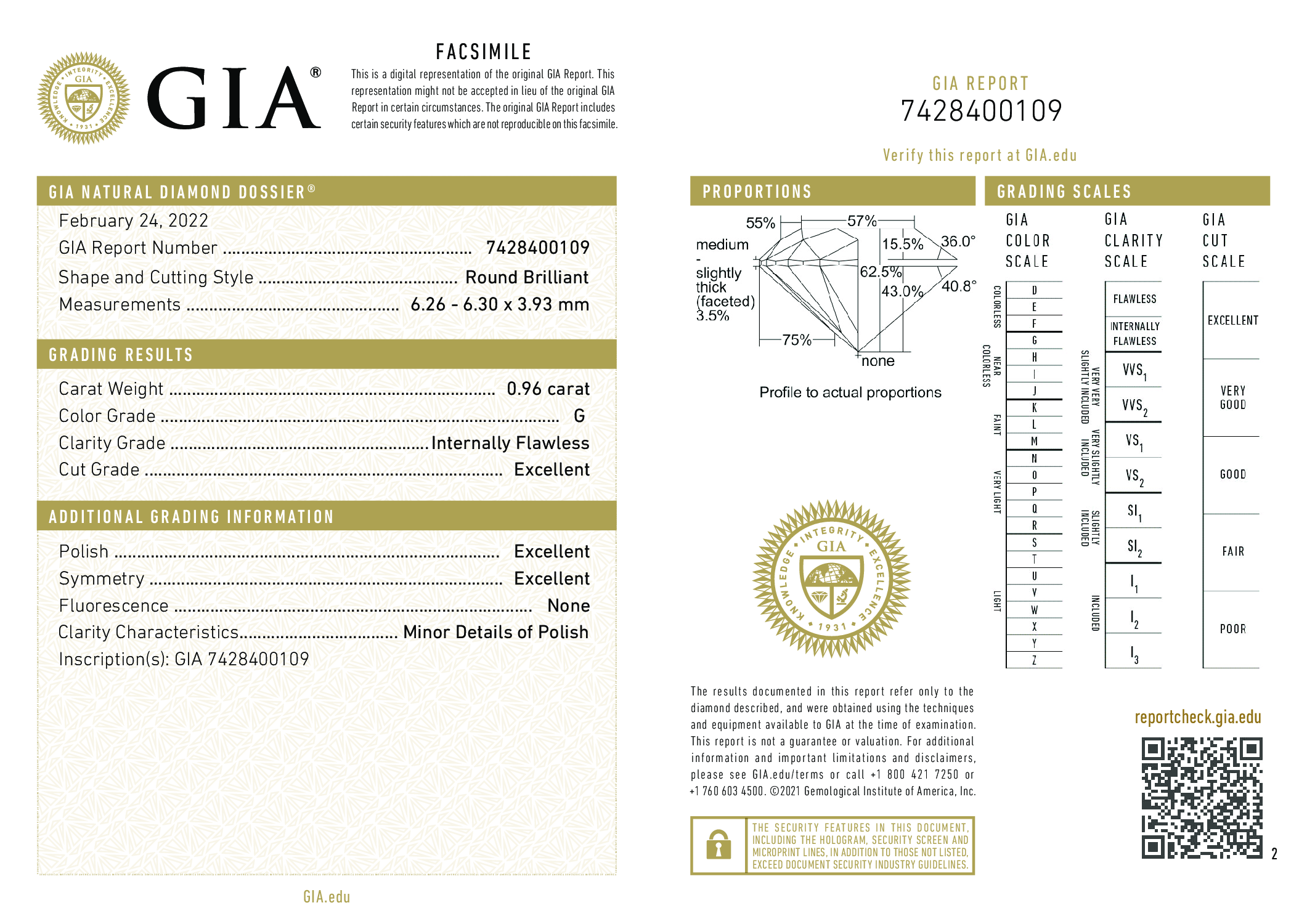 Diamond Certificate
